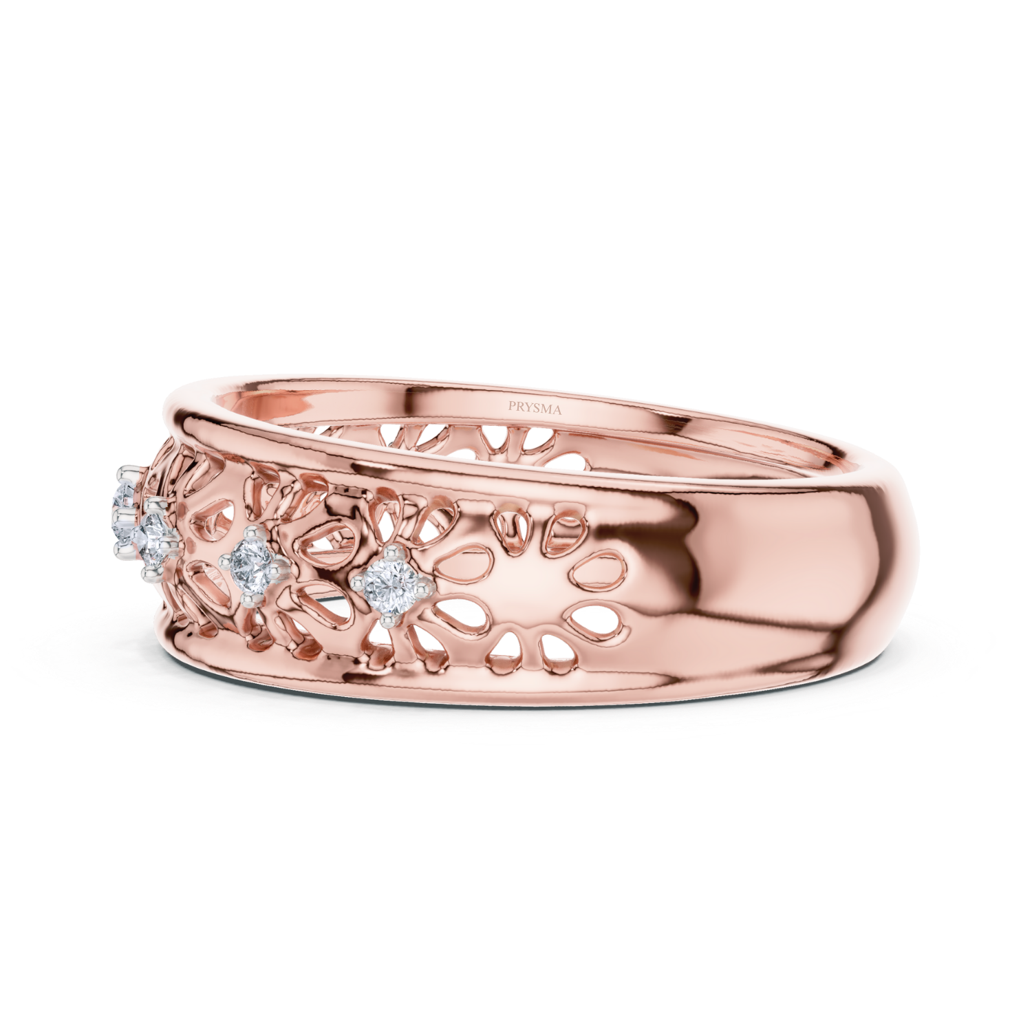 Floral Lace Diamond Band