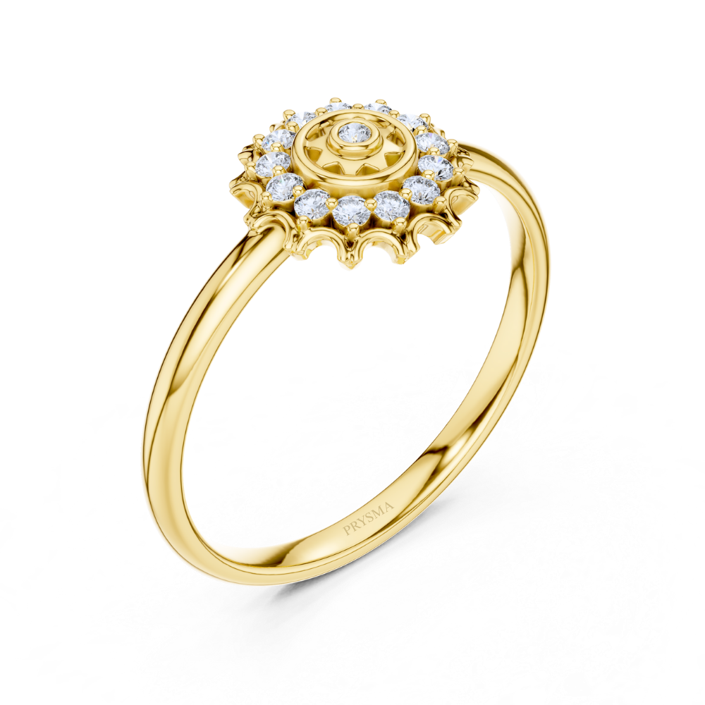 Regal Radiance Floral Diamond Ring