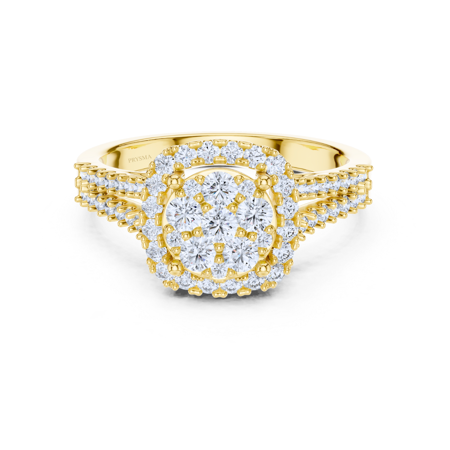 Luxury Cluster Halo Diamond Ring