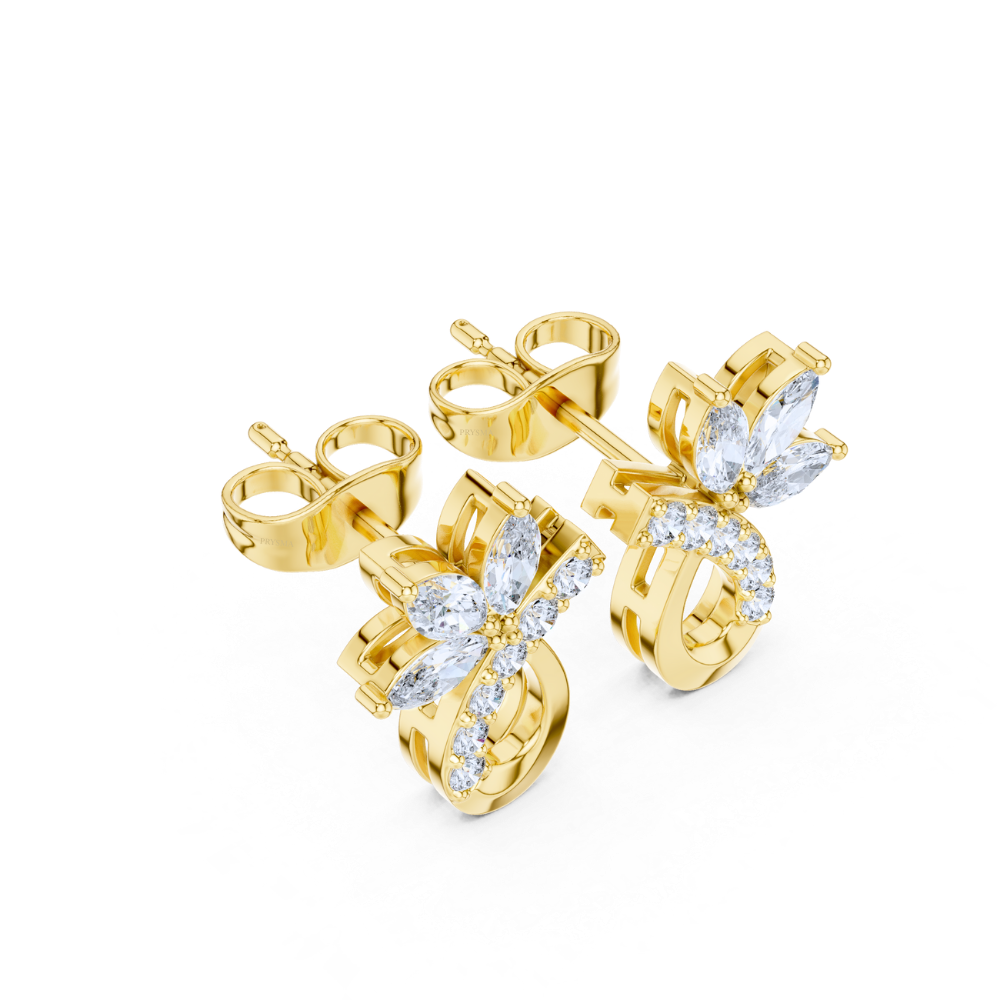 Marquise Radiance Floral Drop Earrings