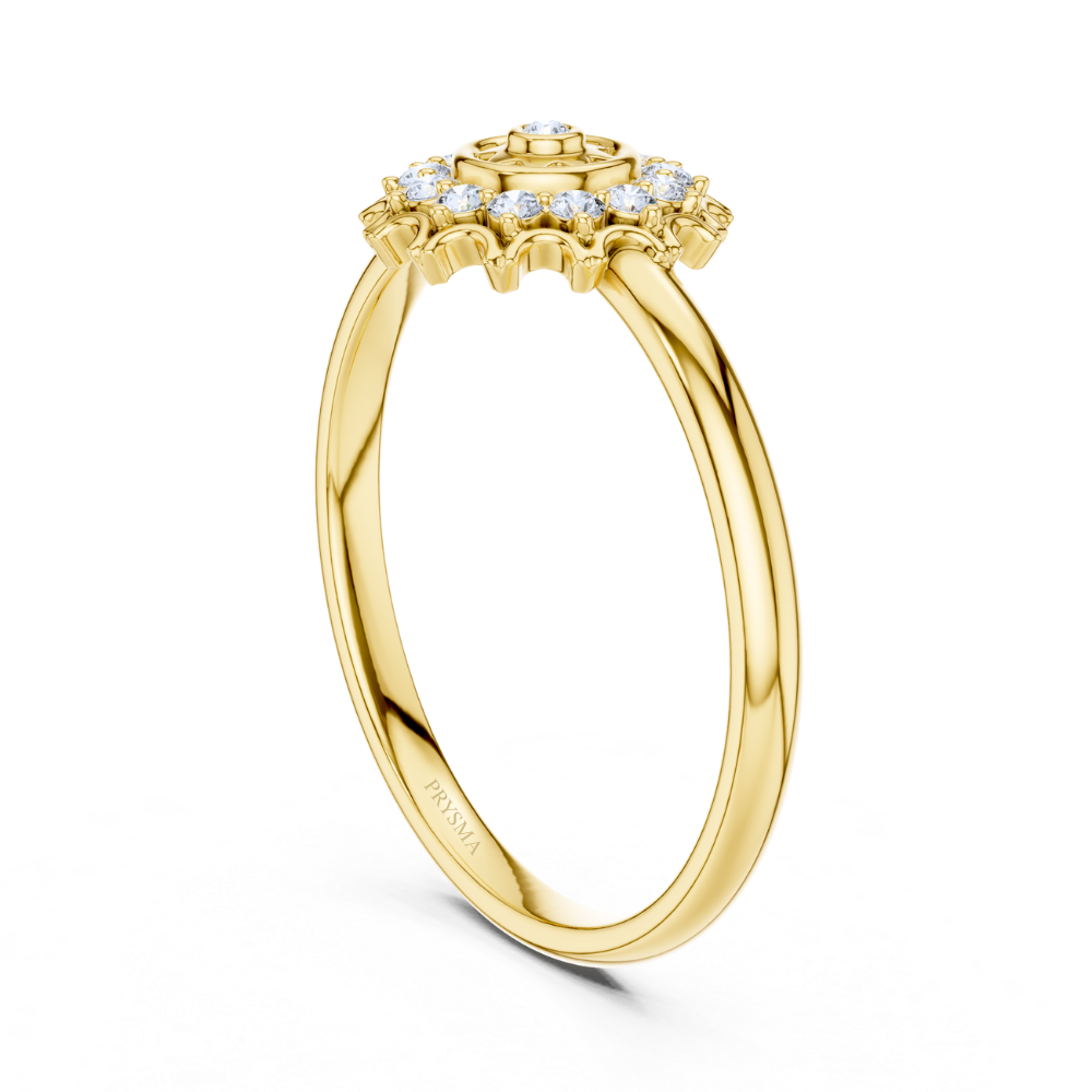 Regal Radiance Floral Diamond Ring
