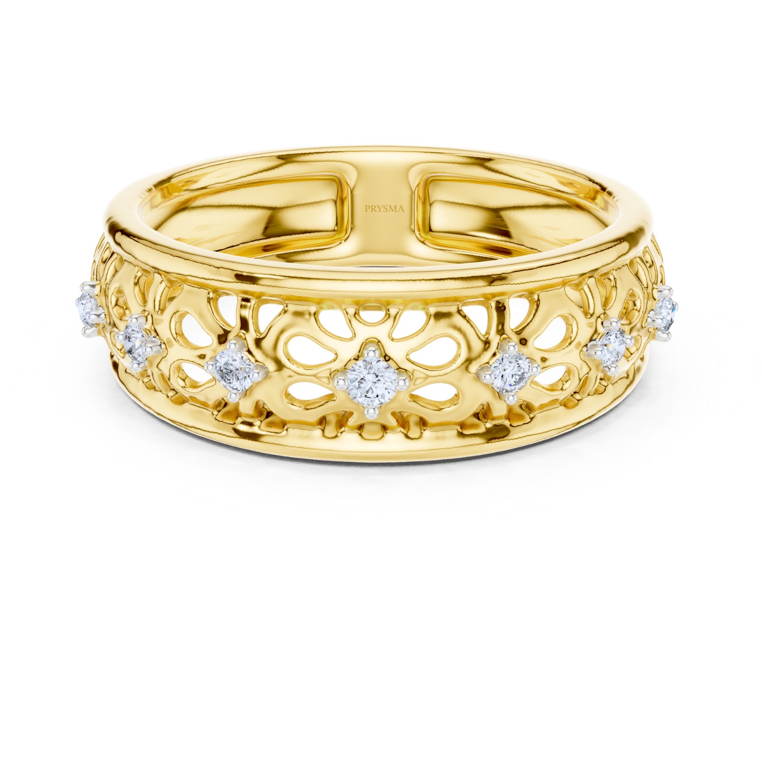 Floral Lace Diamond Band