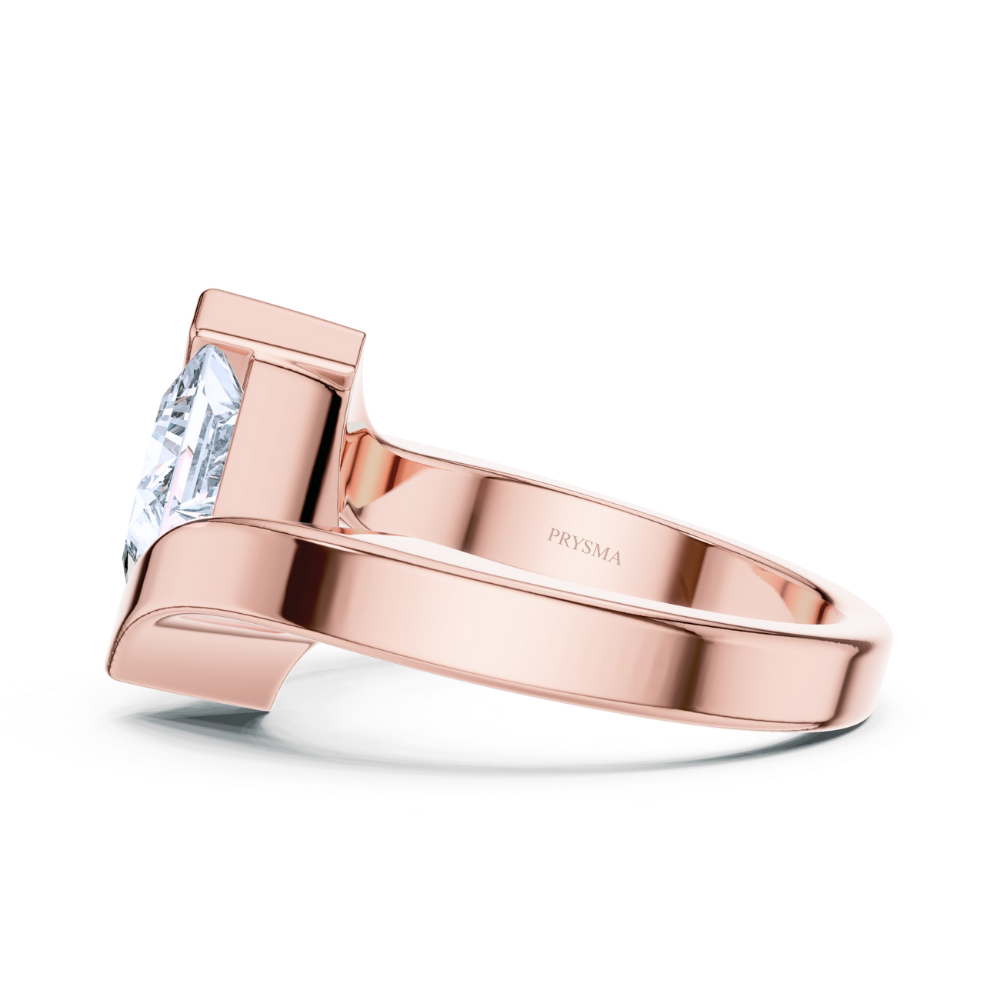 Radiant Embrace Princess-Cut Diamond Ring