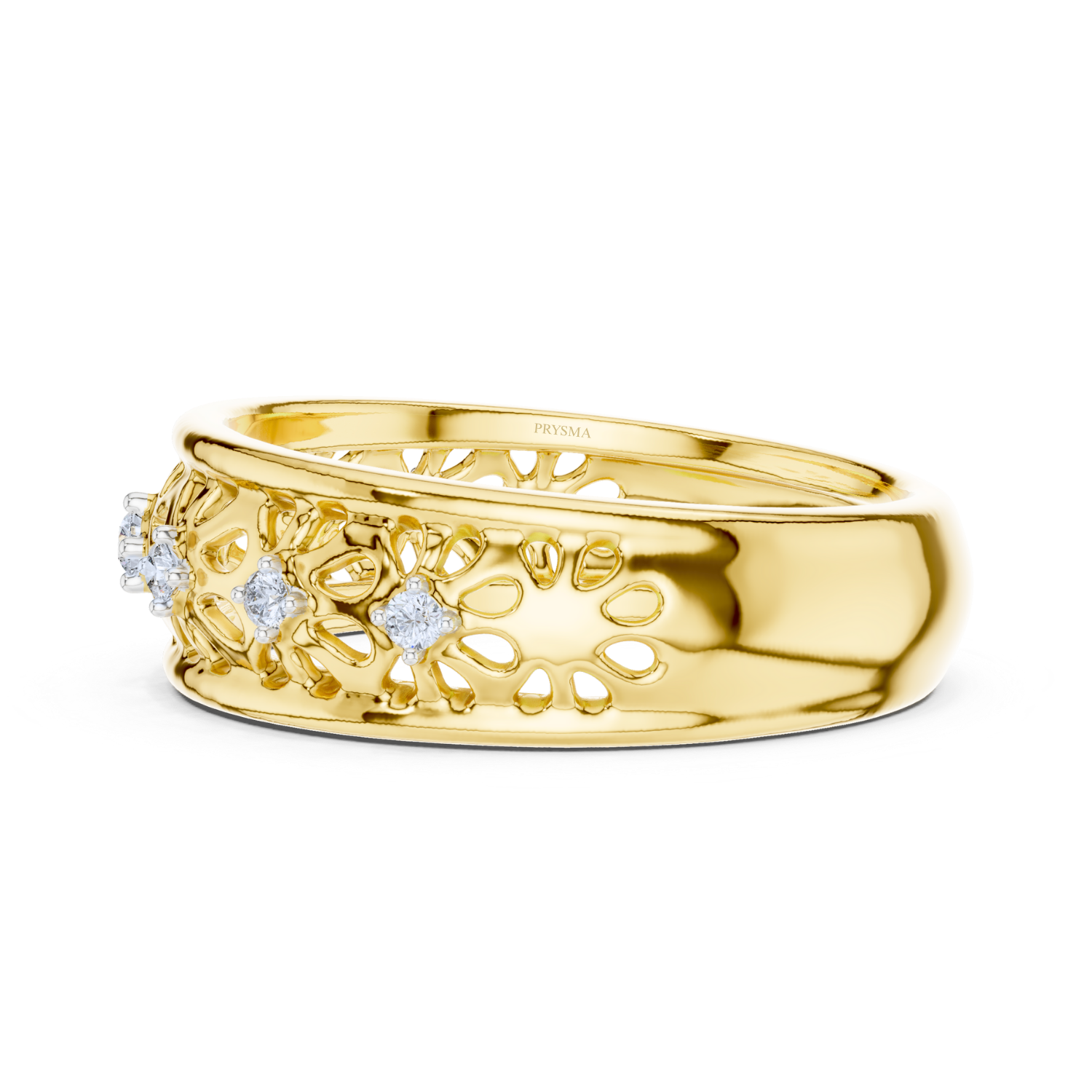 Floral Lace Diamond Band
