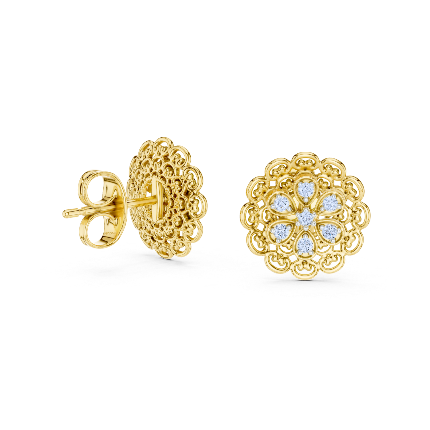 Vintage Floral Filigree Earrings