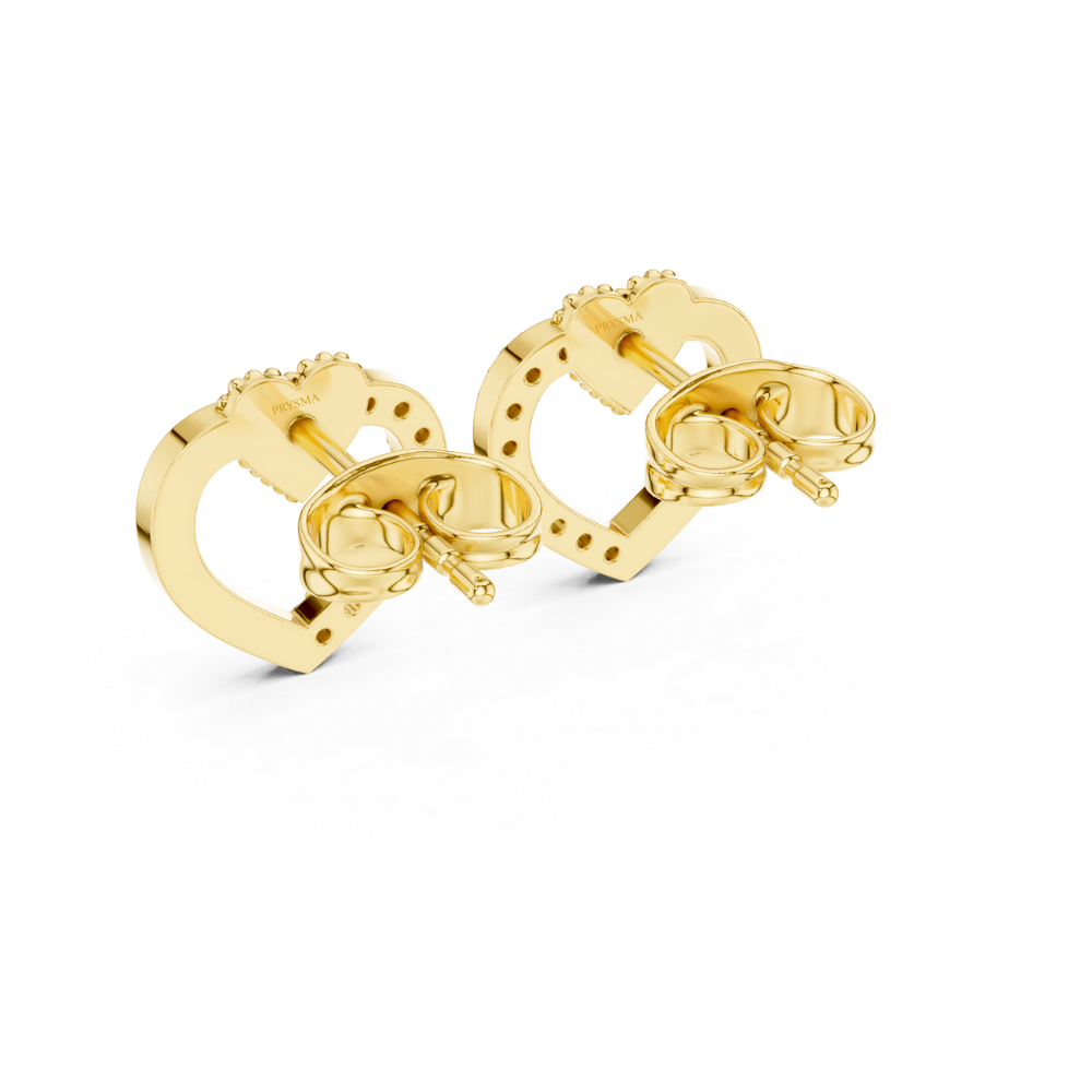 Regal Sparkle Open Heart Diamond Earrings