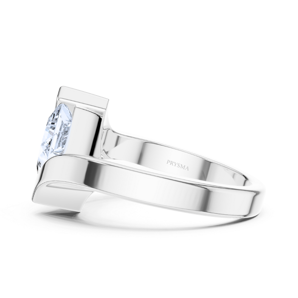 Radiant Embrace Princess-Cut Diamond Ring