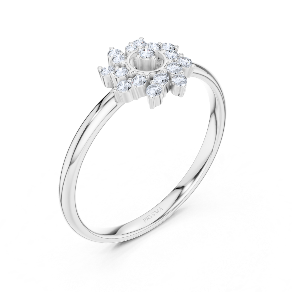 Sunflare Bloom Diamond Ring