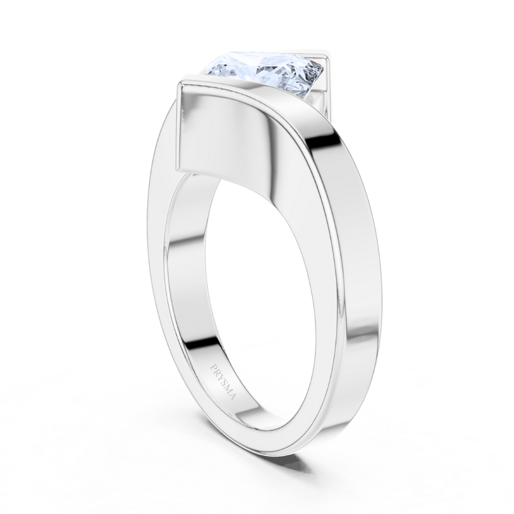 Radiant Embrace Princess-Cut Diamond Ring