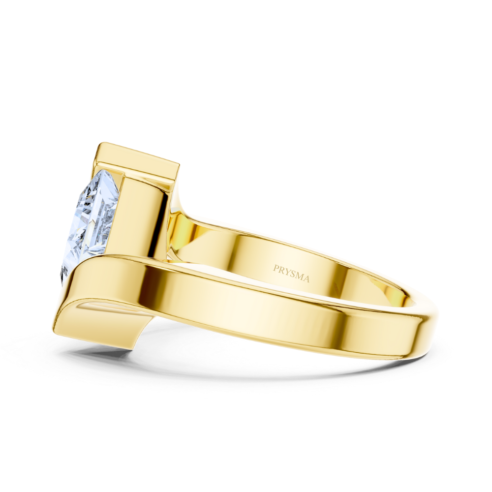 Radiant Embrace Princess-Cut Diamond Ring