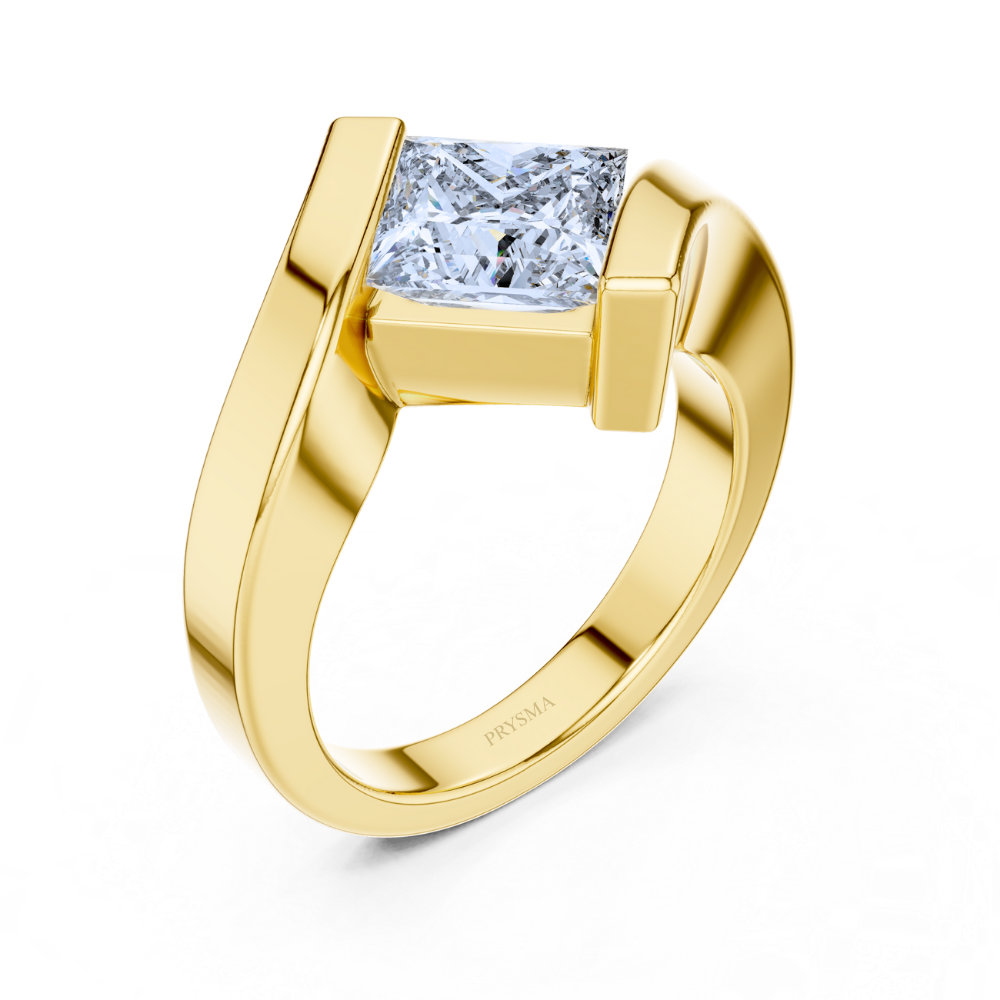 Radiant Embrace Princess-Cut Diamond Ring