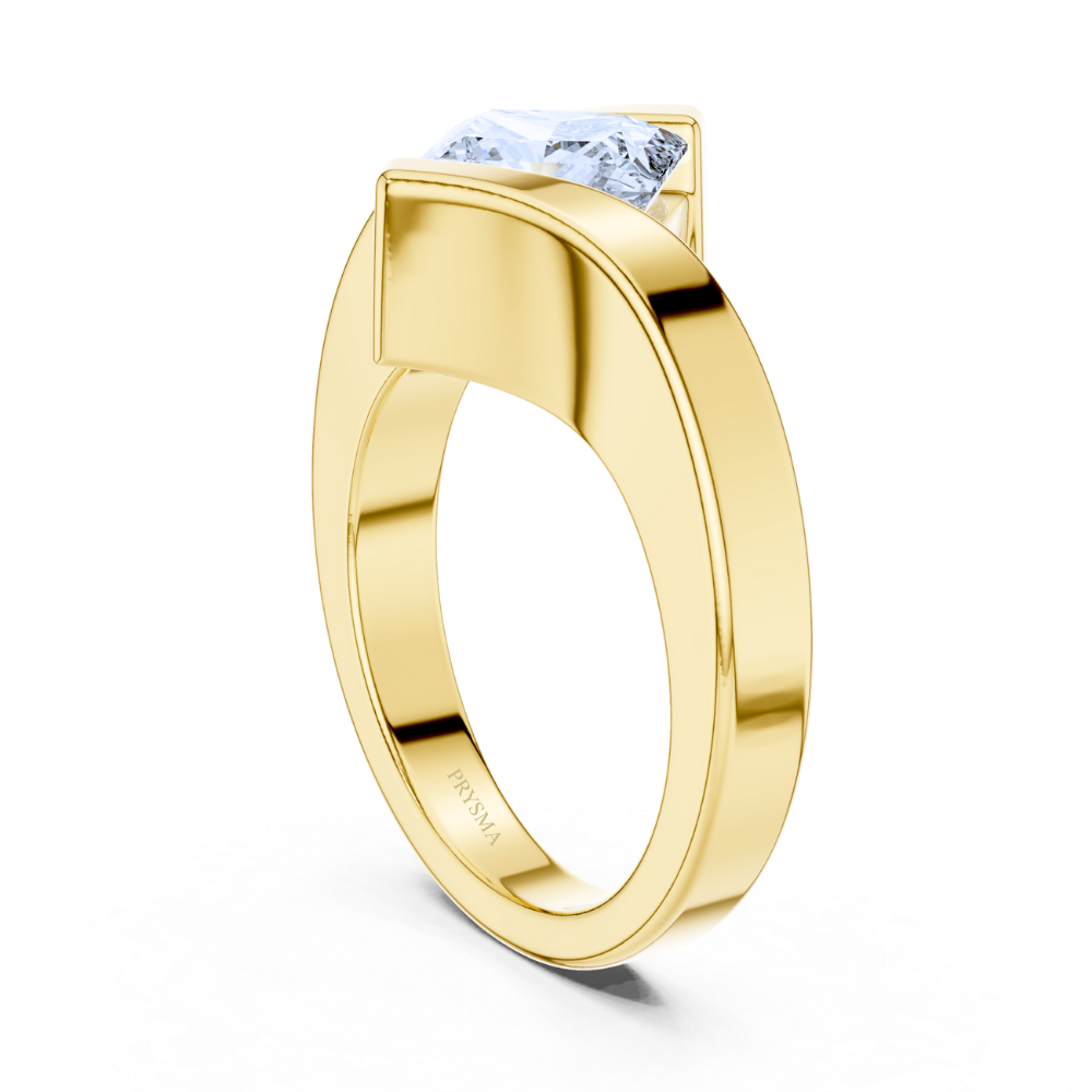 Radiant Embrace Princess-Cut Diamond Ring