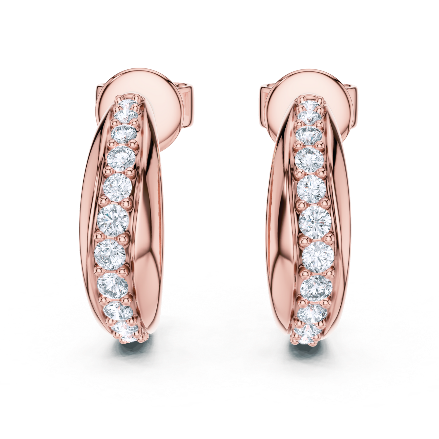 Classic Diamond Hoop Earrings