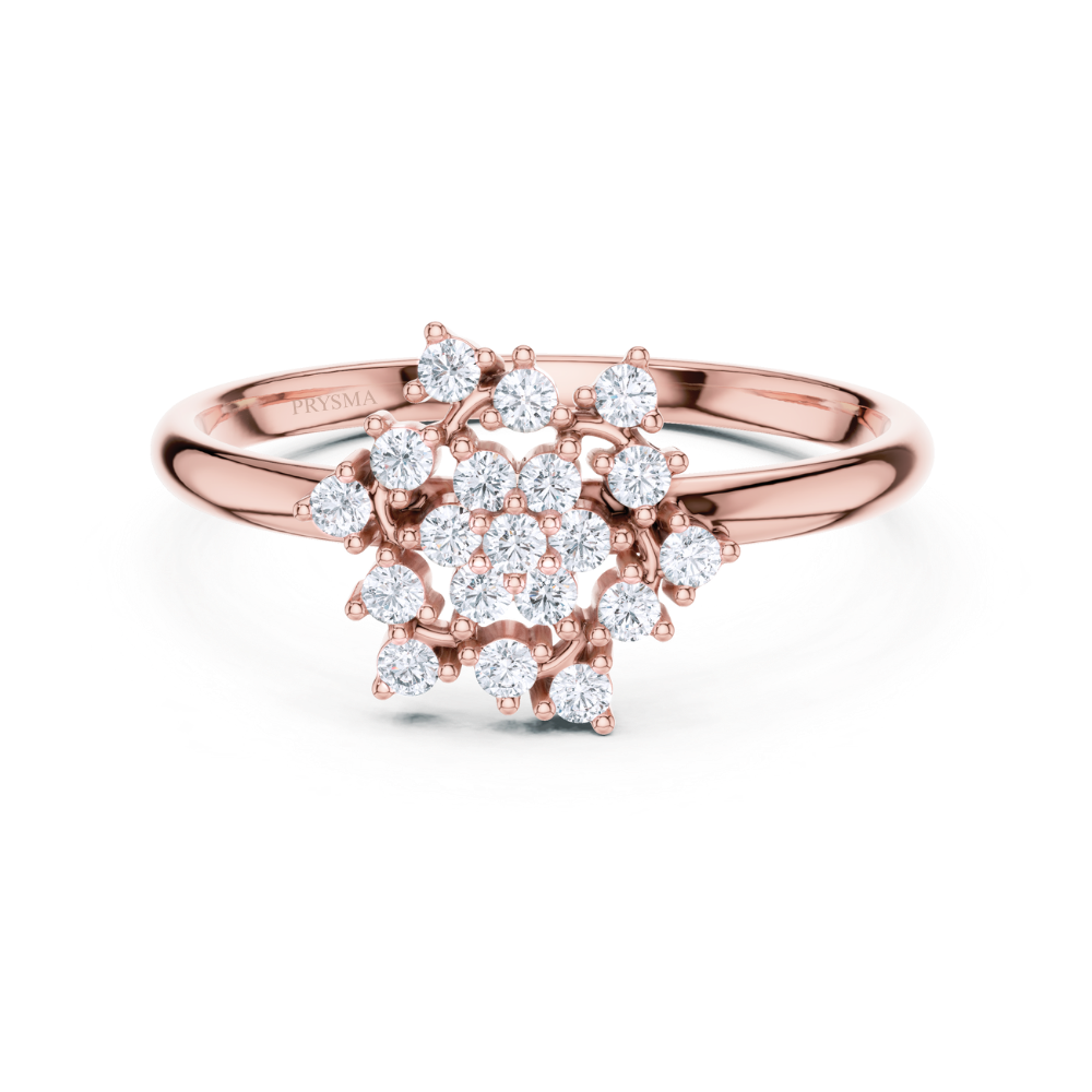 Radiant Snowflake Diamond Ring