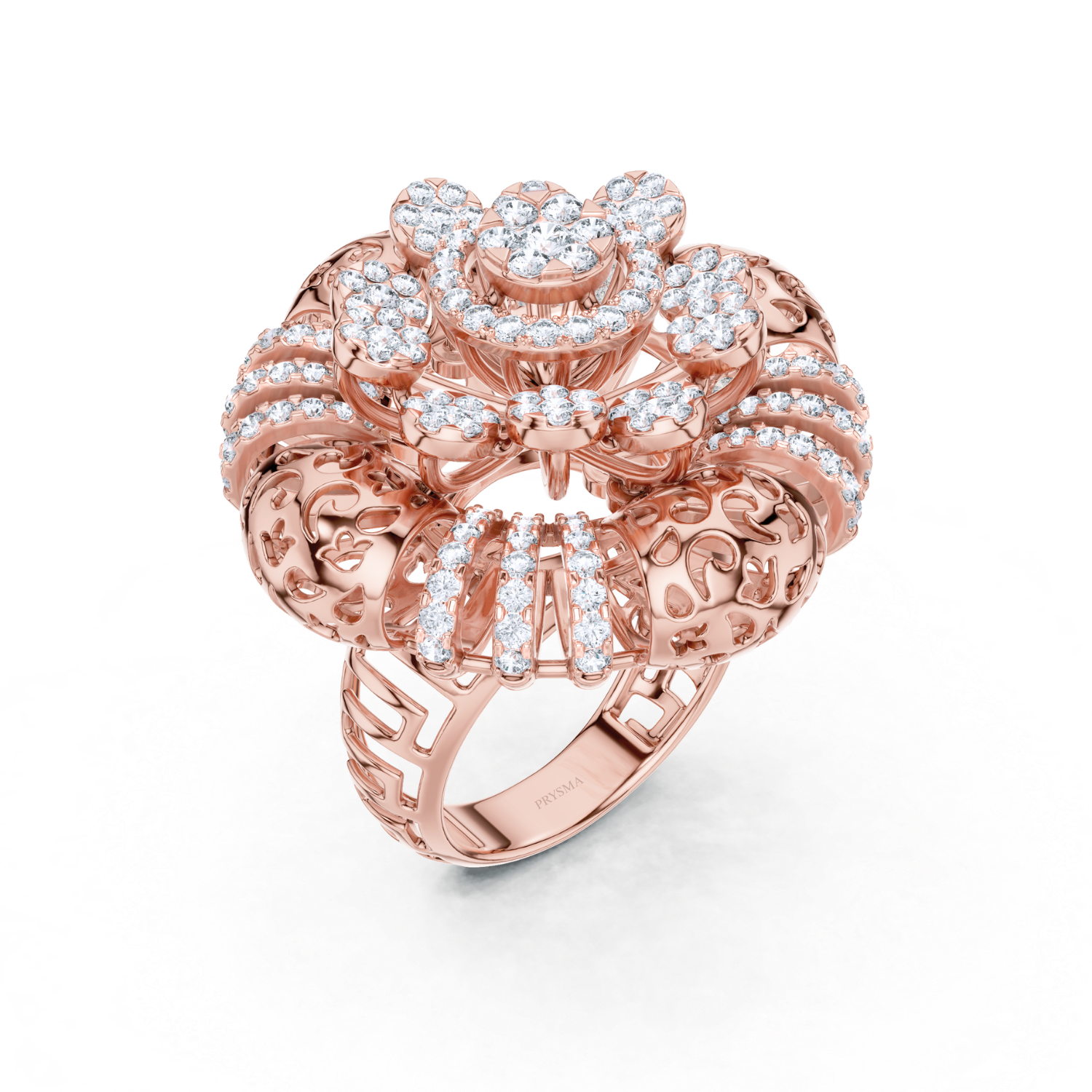 Regal Bloom Diamond Cocktail Ring