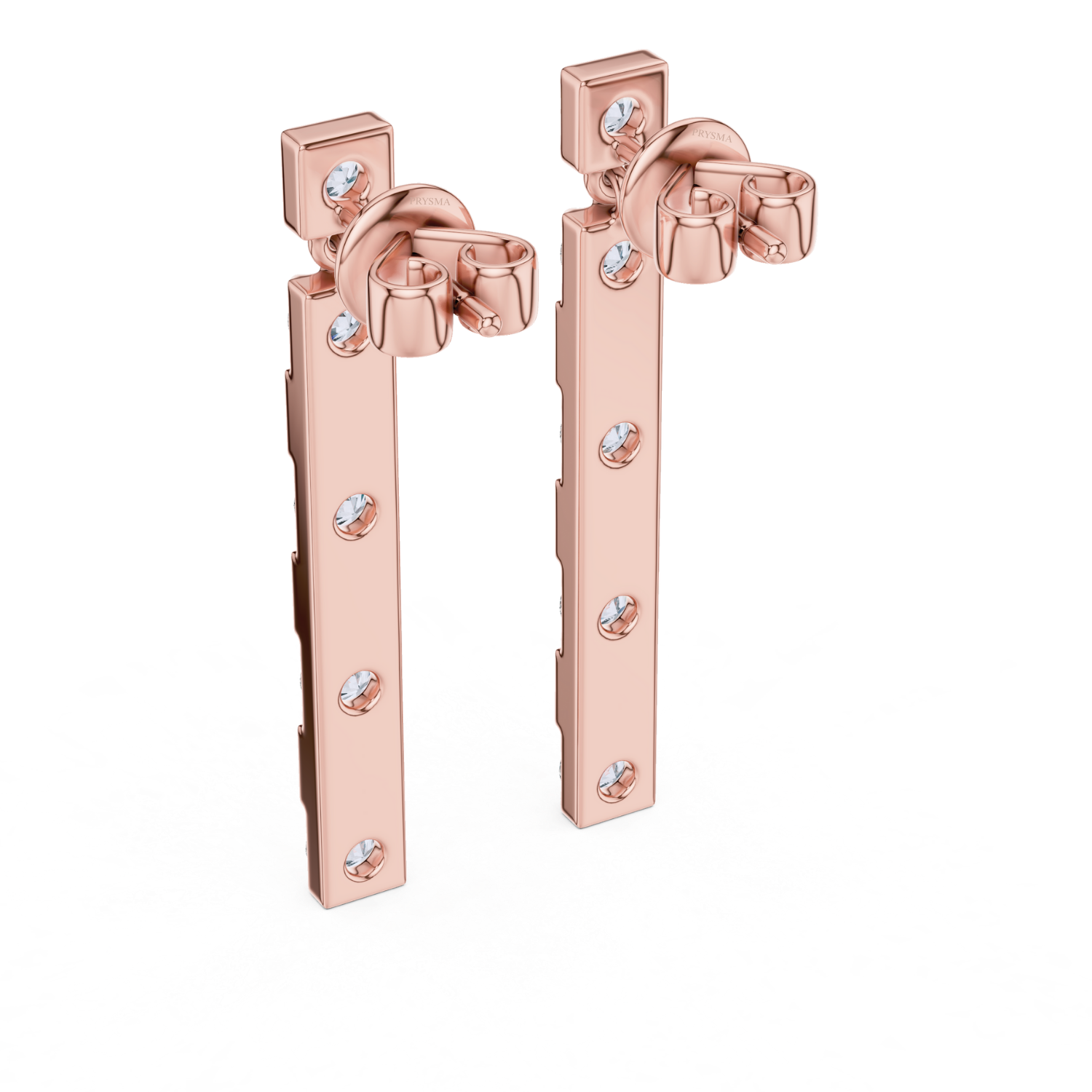 Radiant Linear Diamond Earrings