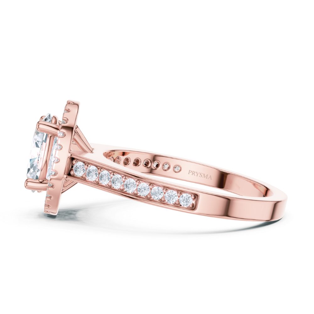 Radiance Oval Halo Ring