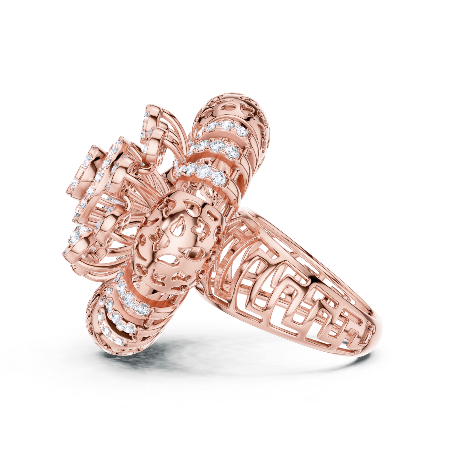 Regal Bloom Diamond Cocktail Ring