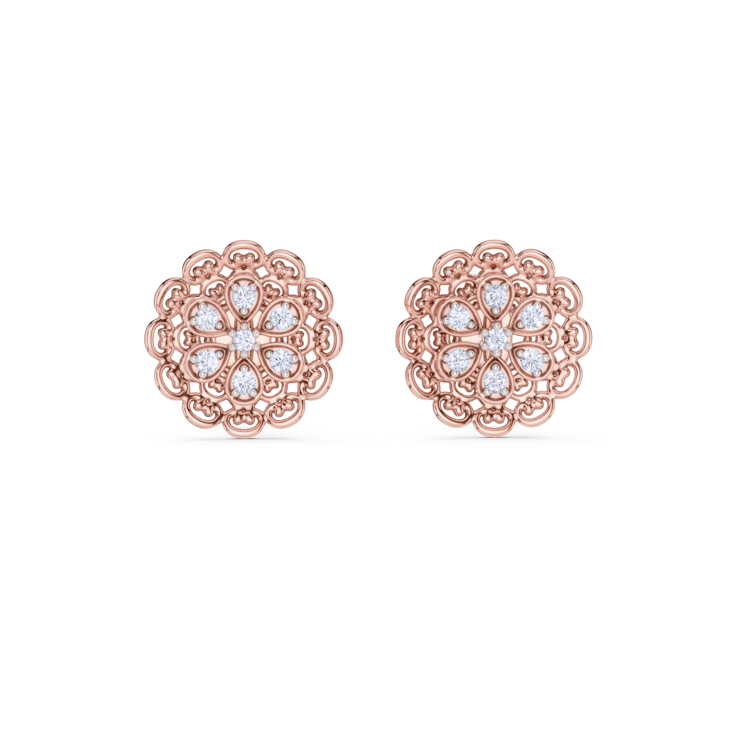 Vintage Floral Filigree Earrings