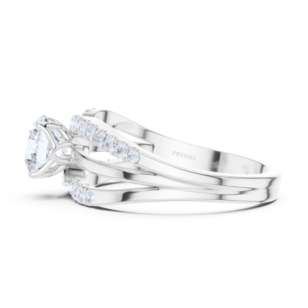 Radiant Split Shank Diamond Ring