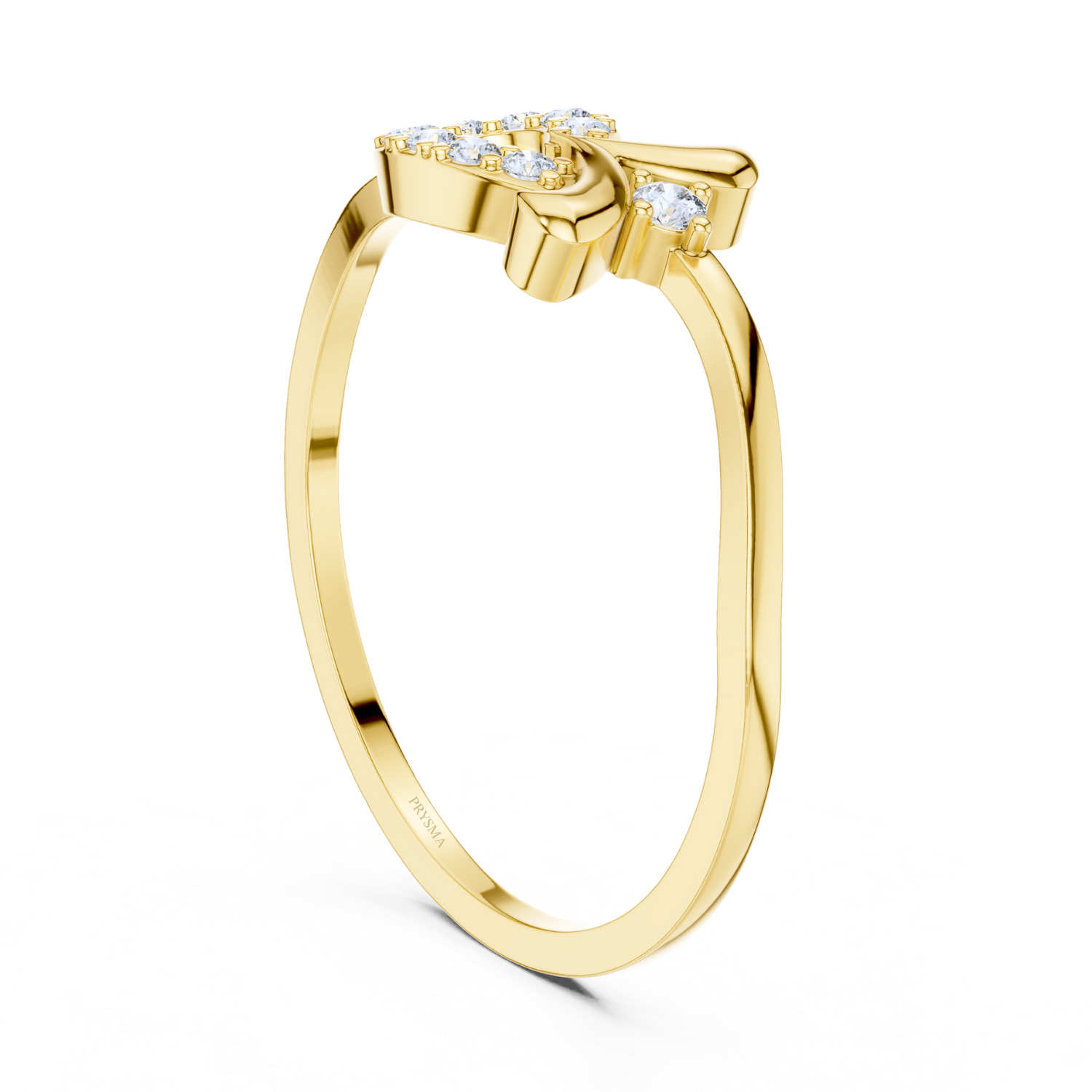 Graceful Bow Diamond Ring