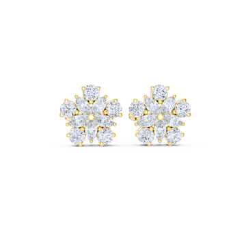Blossom Radiance Diamond Stud Earrings