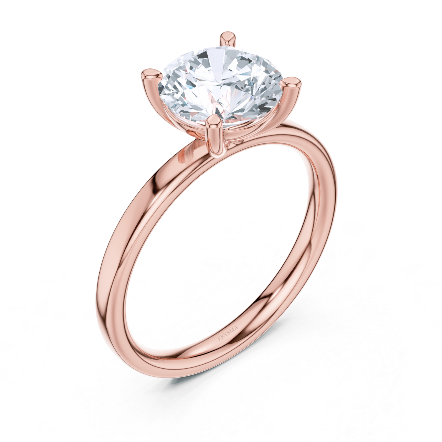 Classic Solitaire Round Cut With Open Cathedral Setting