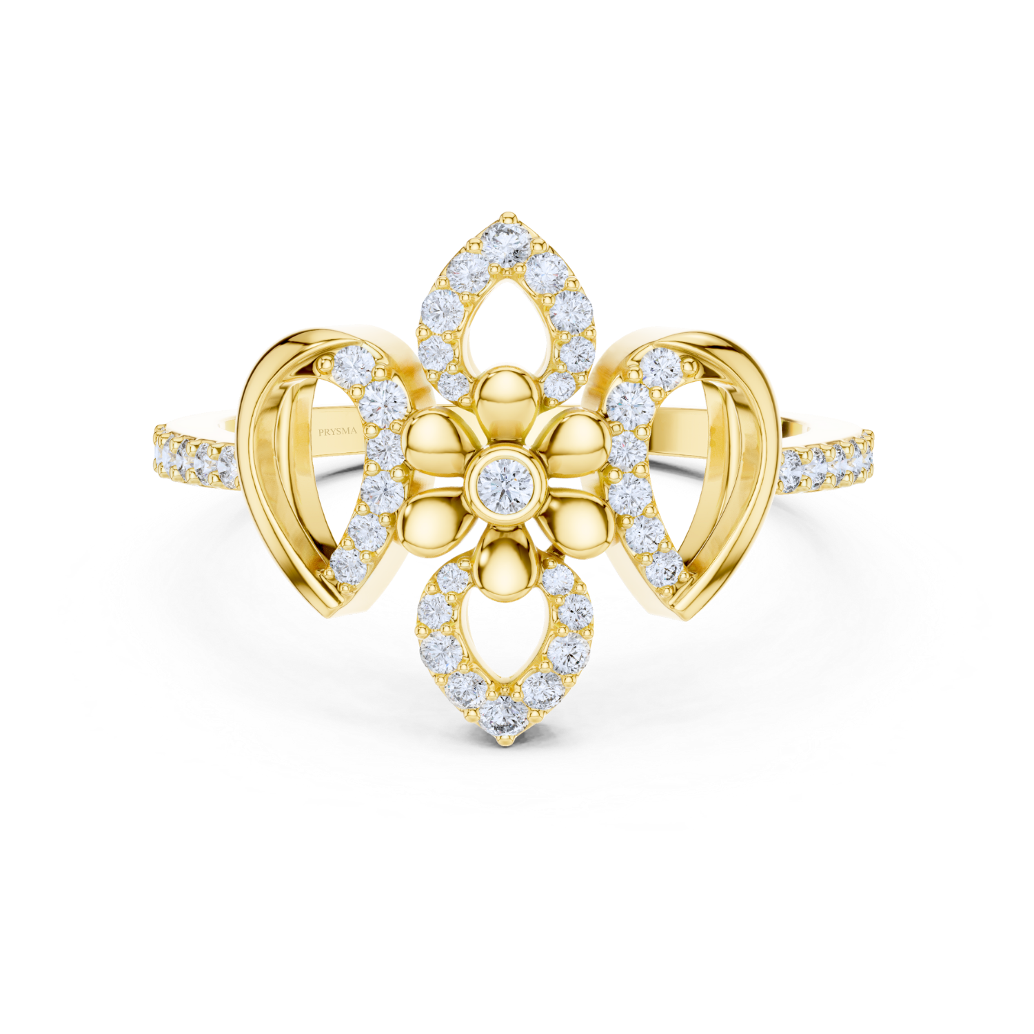 Floral Diamond Bow Ring