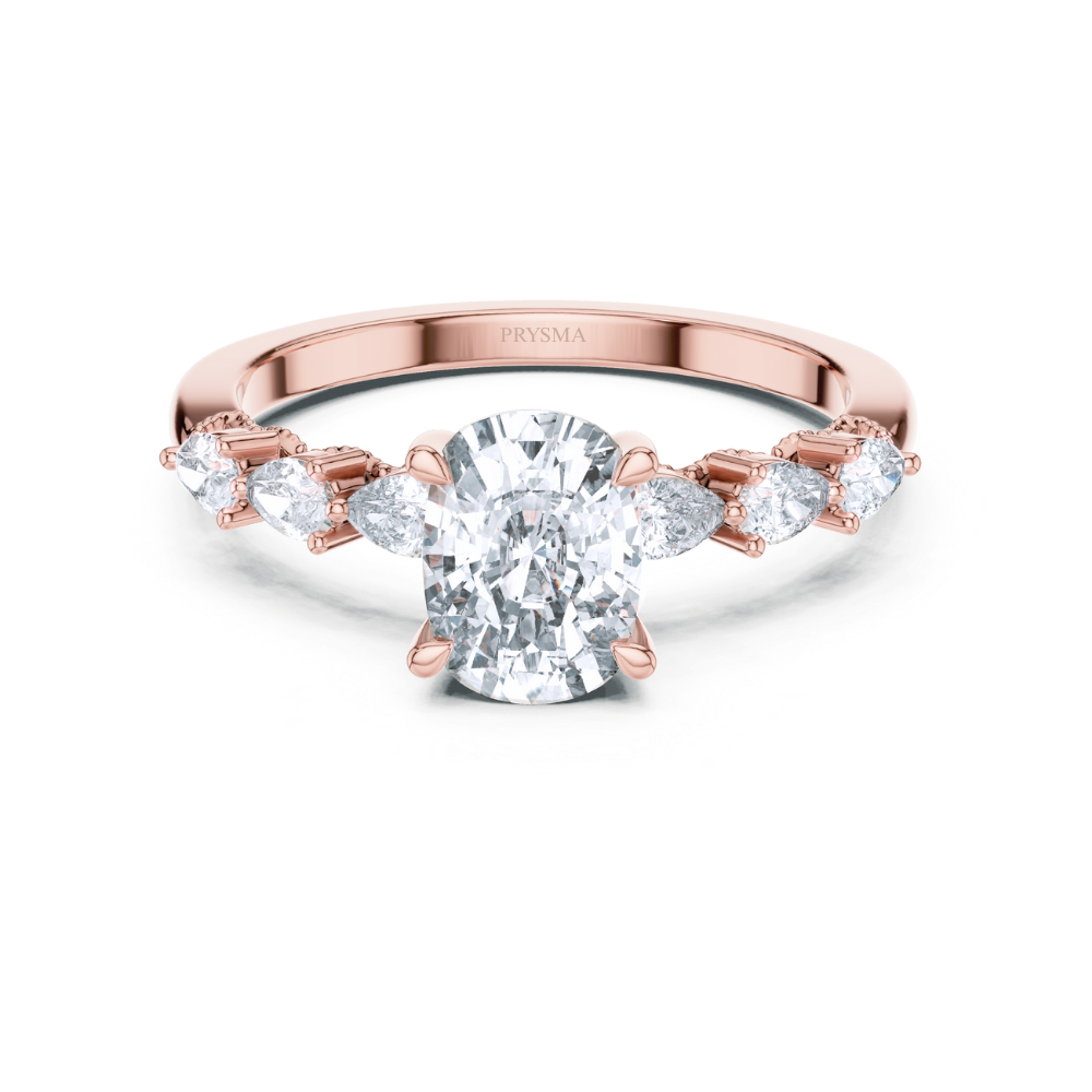 Radiant Harmony Cushion Diamond Ring