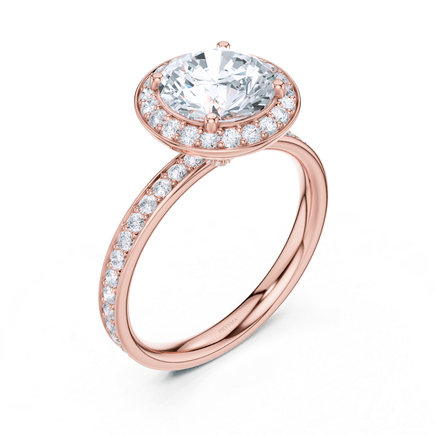 Pave Halo Diamond Ring