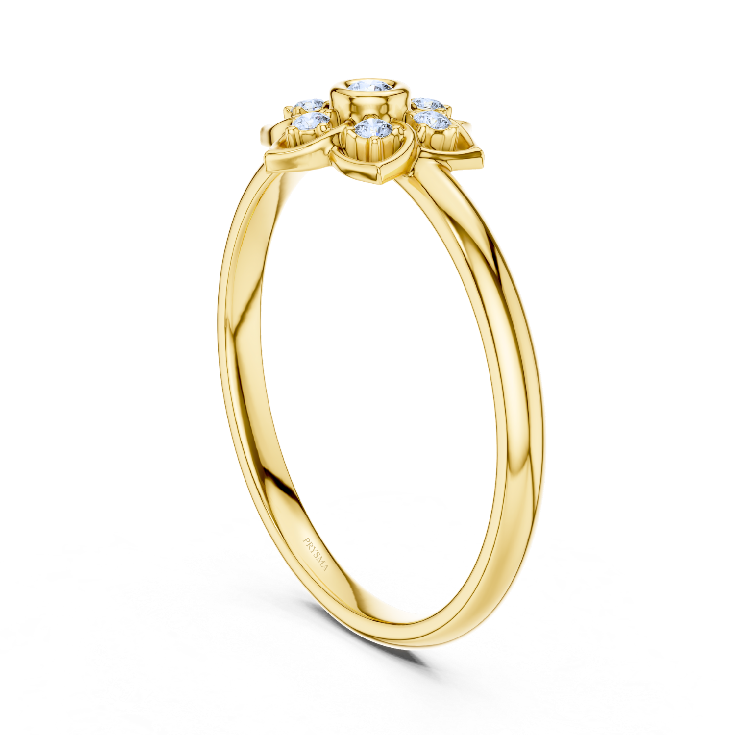 Radiant Lotus Diamond Ring