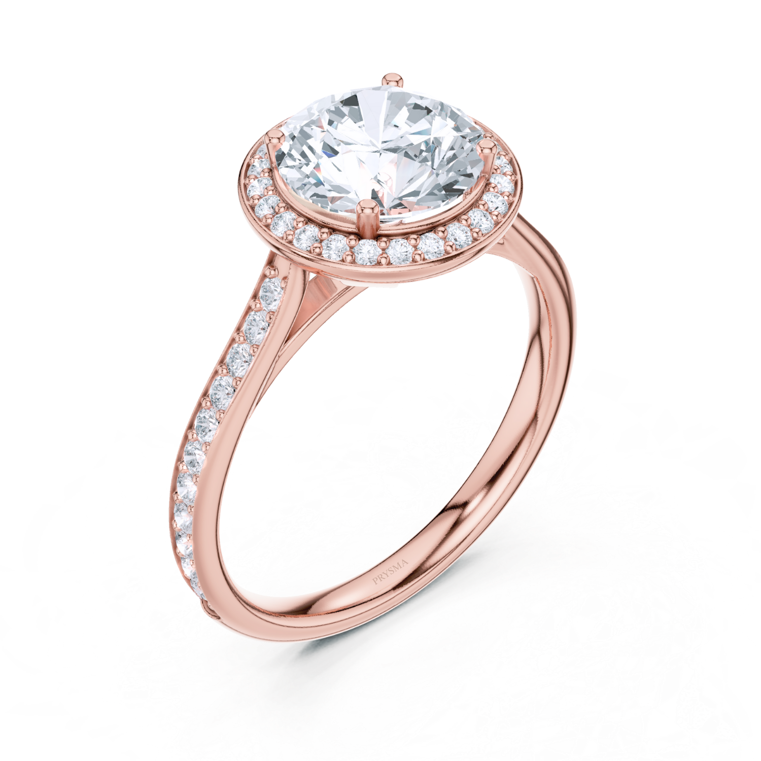 Radiant Elegance Pave Halo Ring