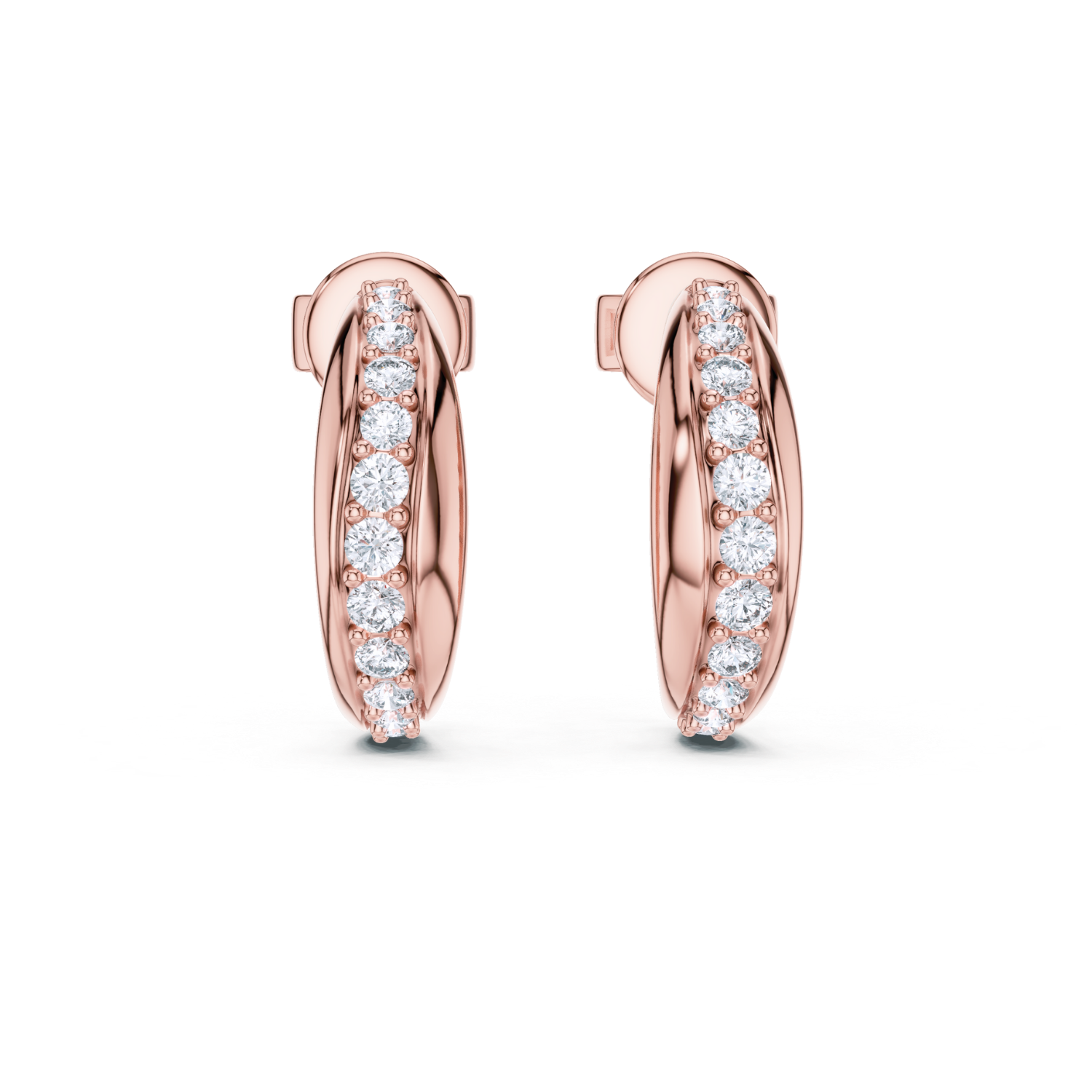 Classic Diamond Hoop Earrings