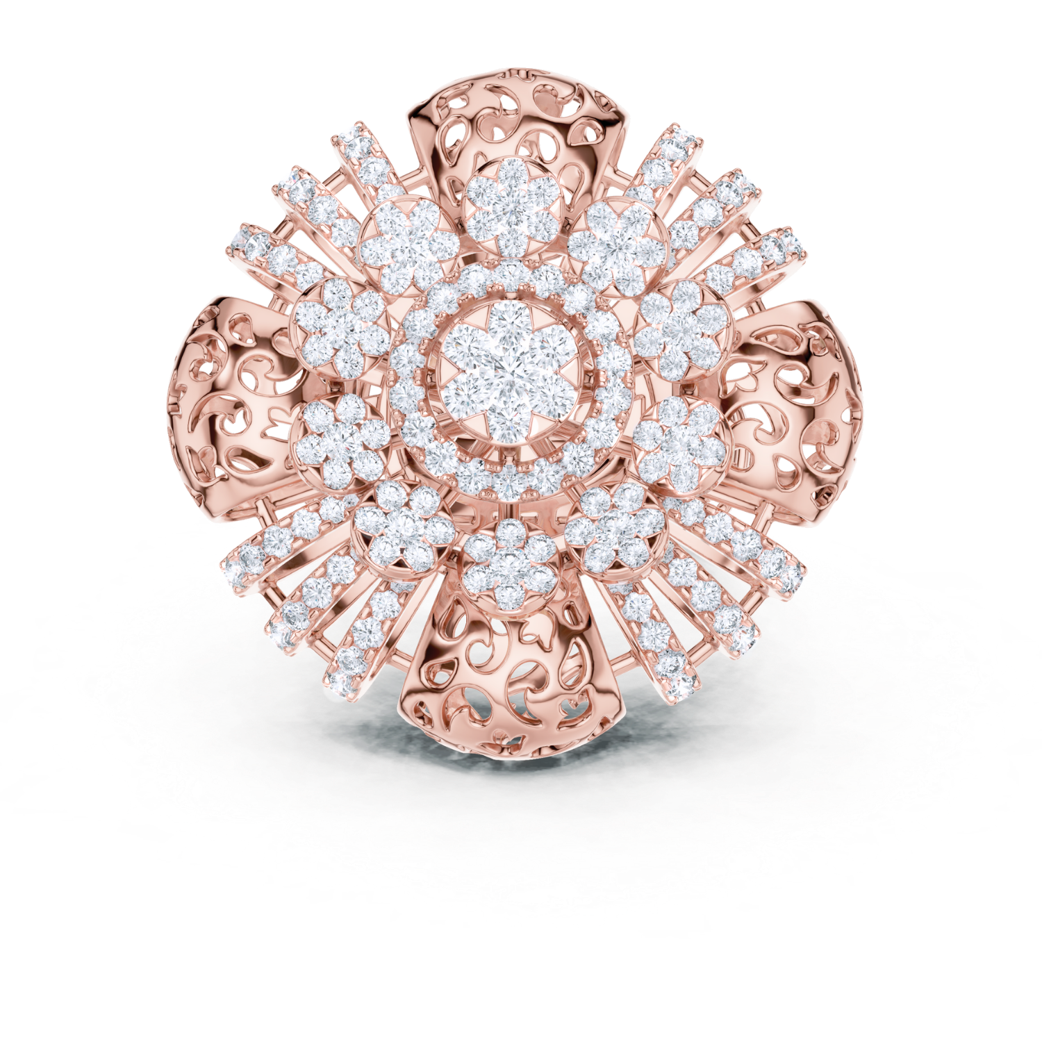 Regal Bloom Diamond Cocktail Ring