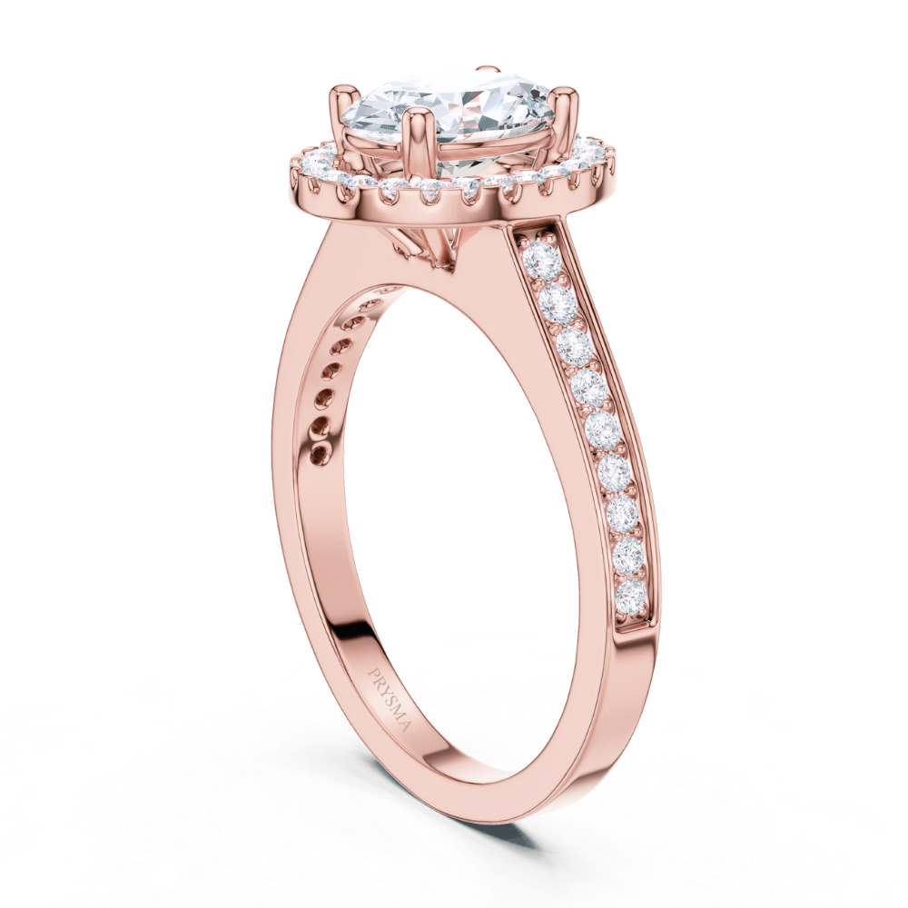 Radiance Oval Halo Ring