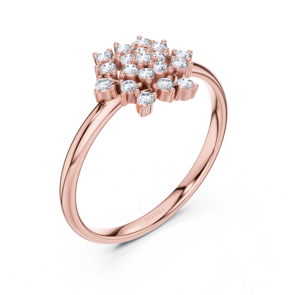 Radiant Snowflake Diamond Ring