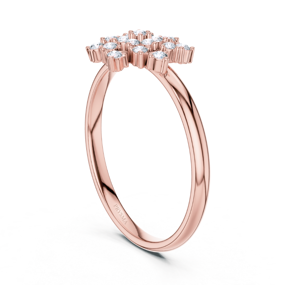 Radiant Snowflake Diamond Ring
