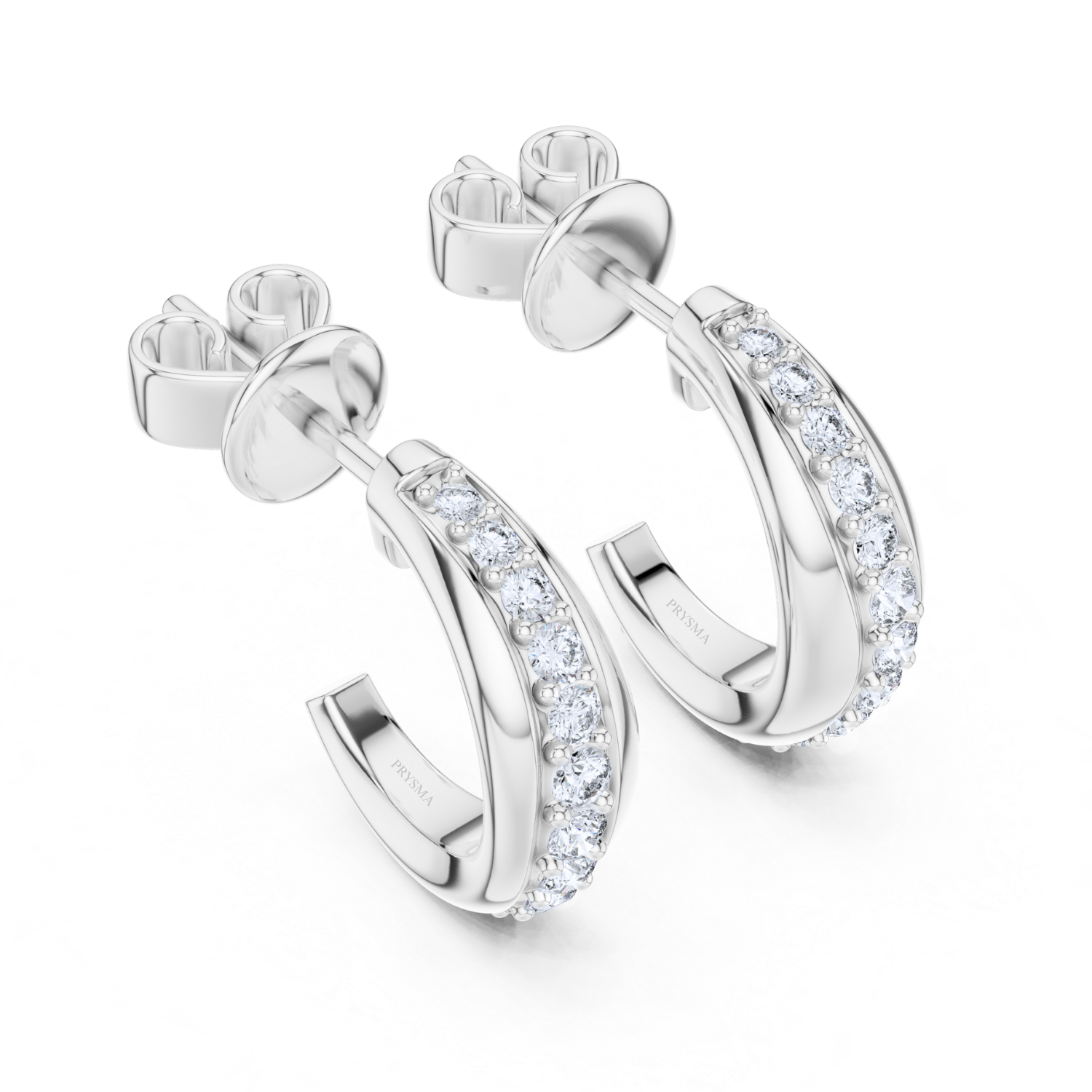 Classic Diamond Hoop Earrings