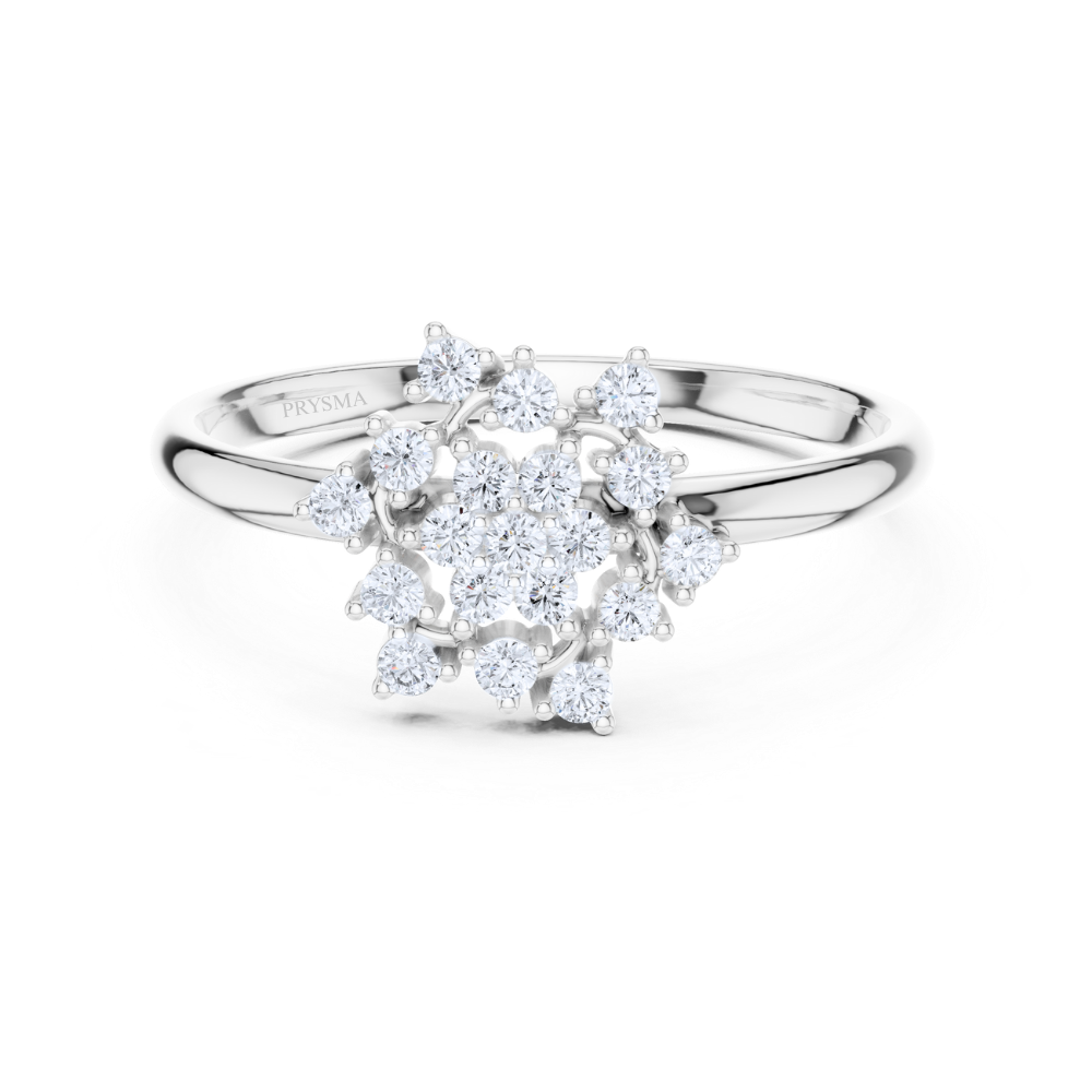 Radiant Snowflake Diamond Ring