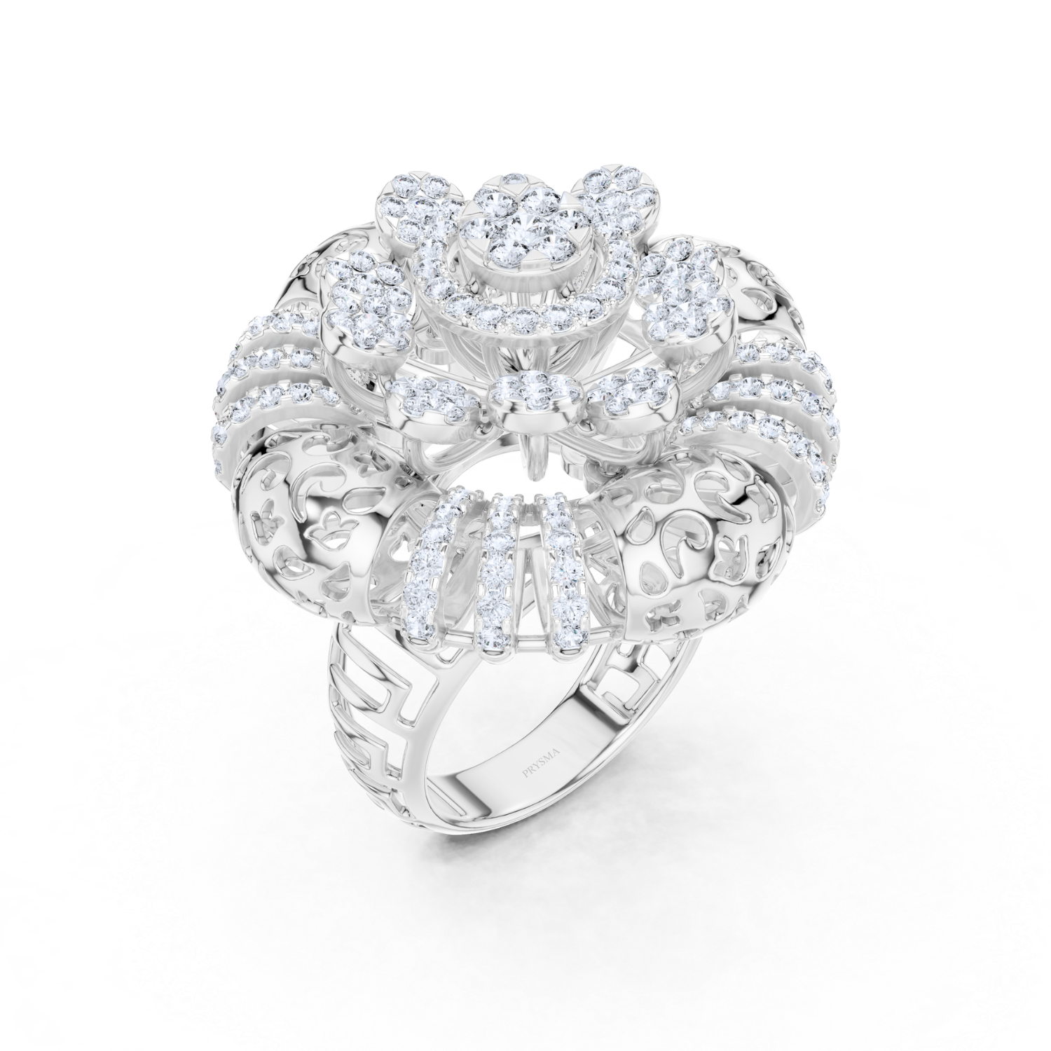 Regal Bloom Diamond Cocktail Ring