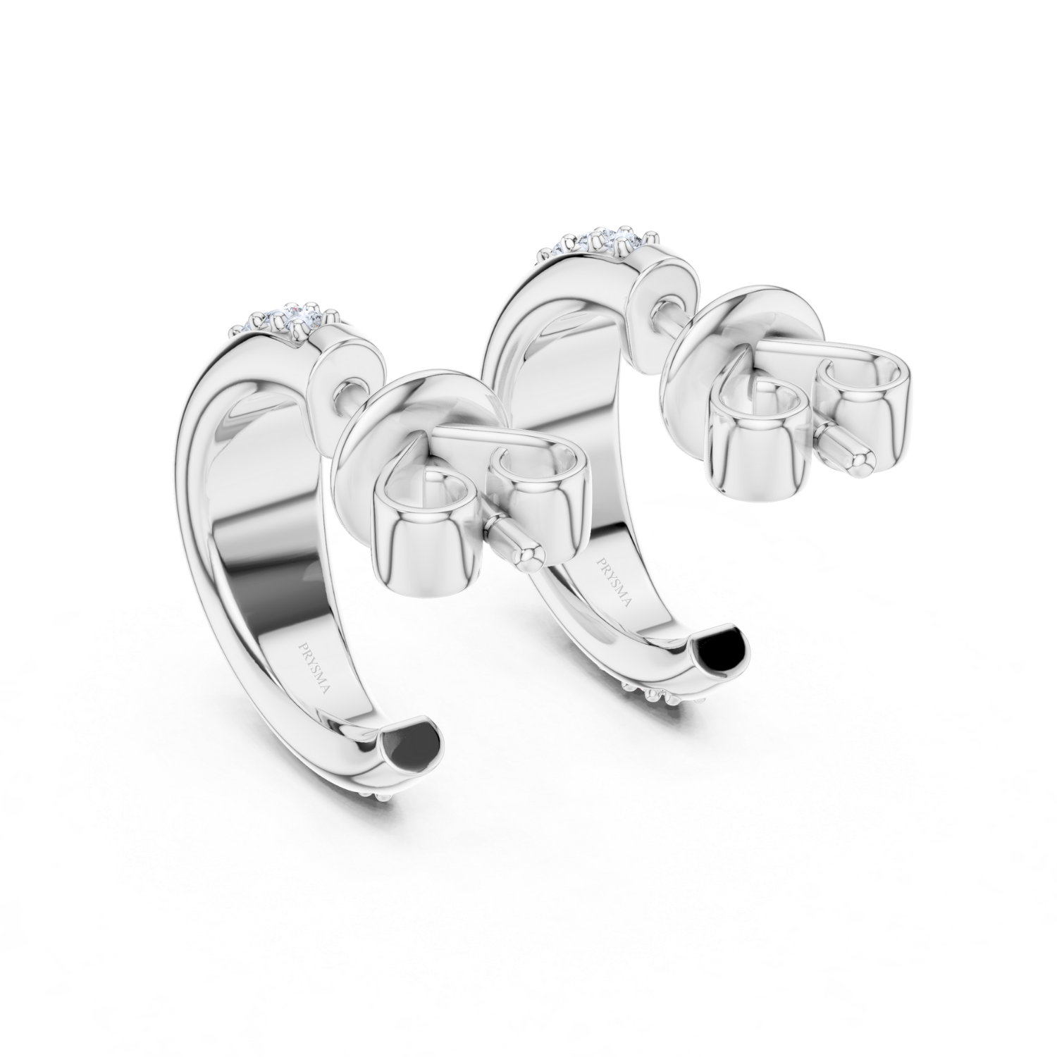 Classic Diamond Hoop Earrings