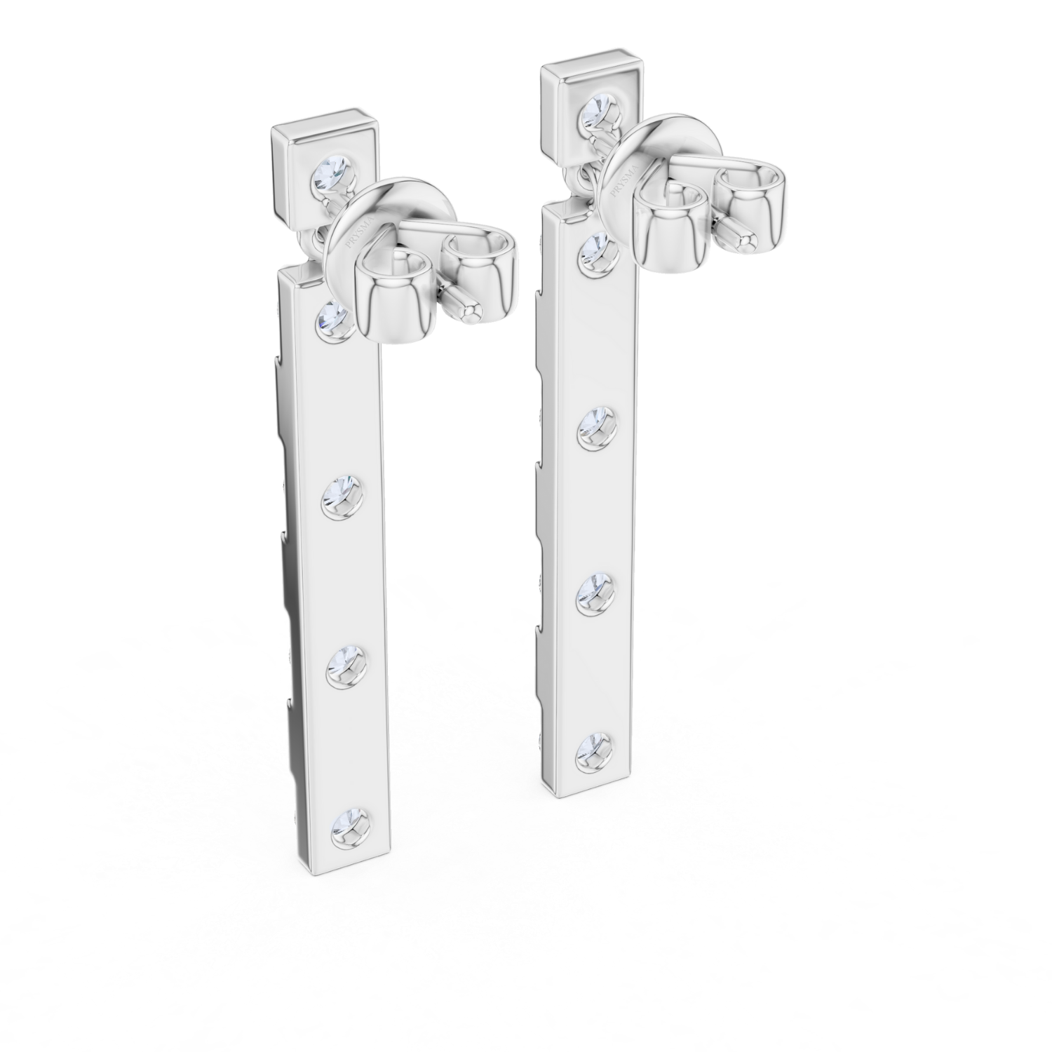 Radiant Linear Diamond Earrings
