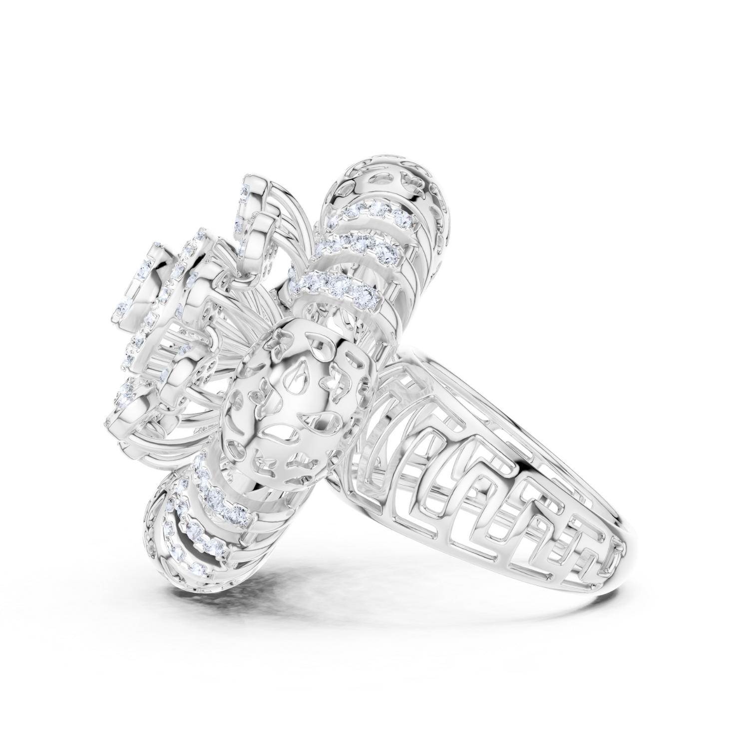 Regal Bloom Diamond Cocktail Ring