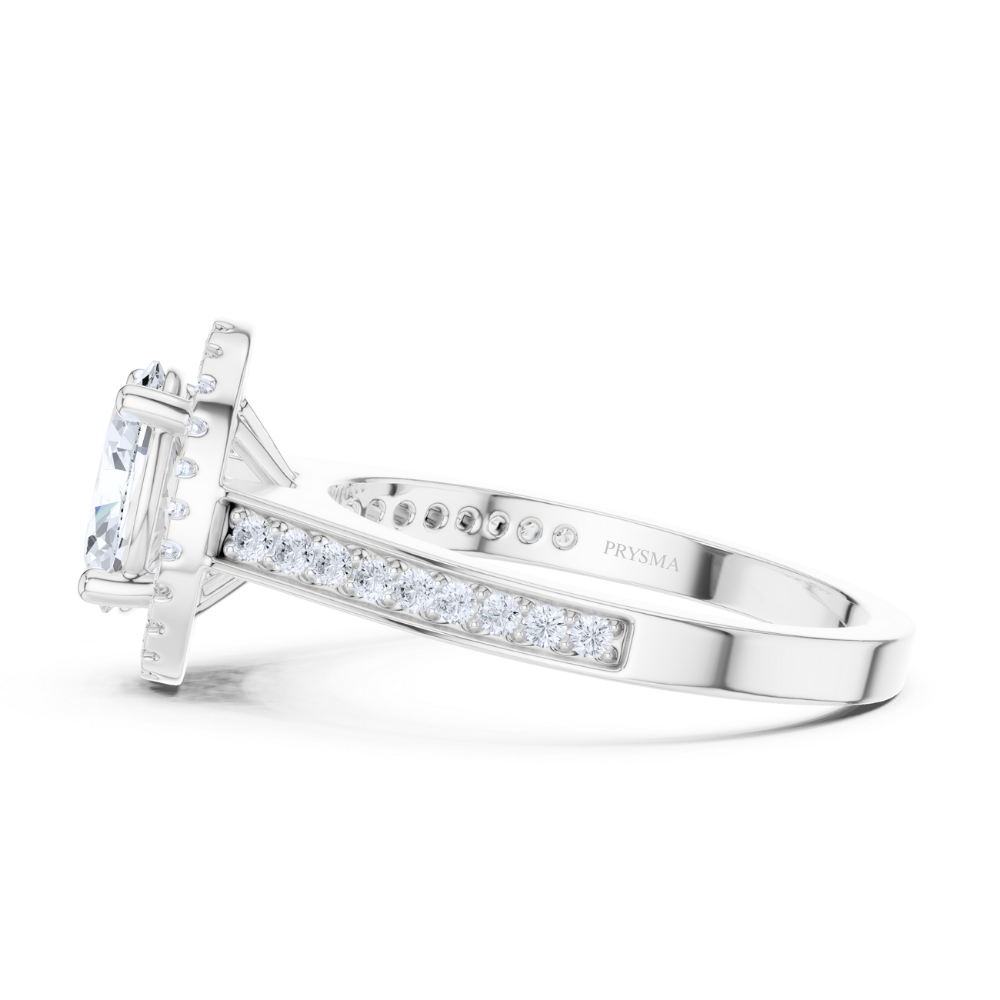 Radiance Oval Halo Ring
