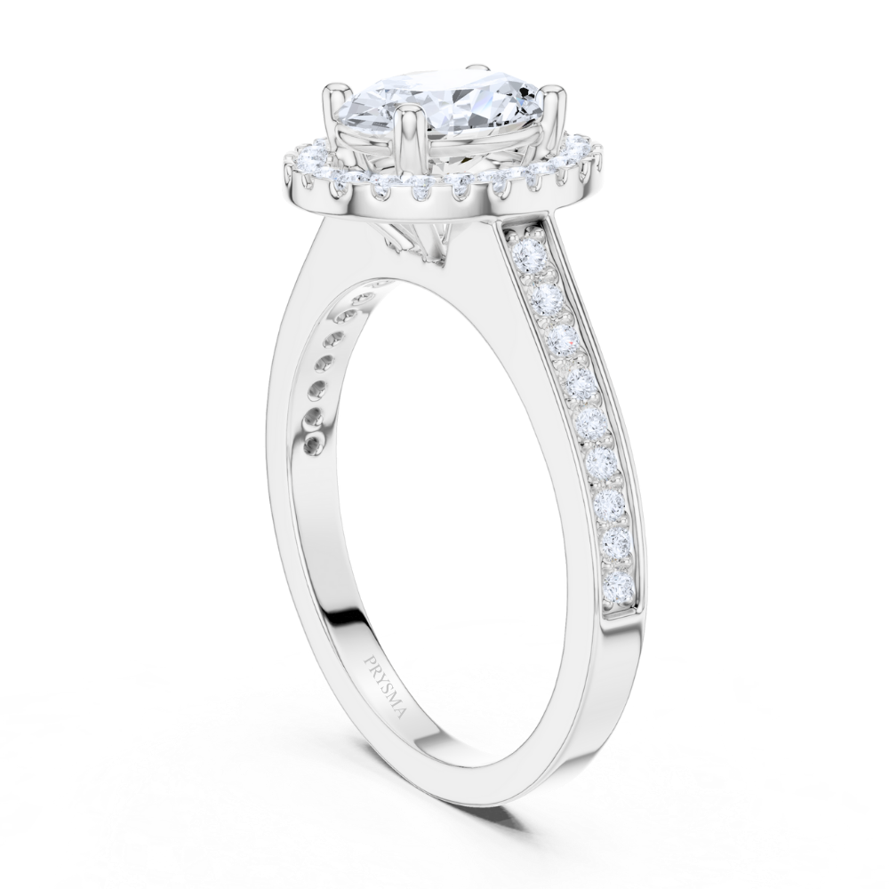 Radiance Oval Halo Ring