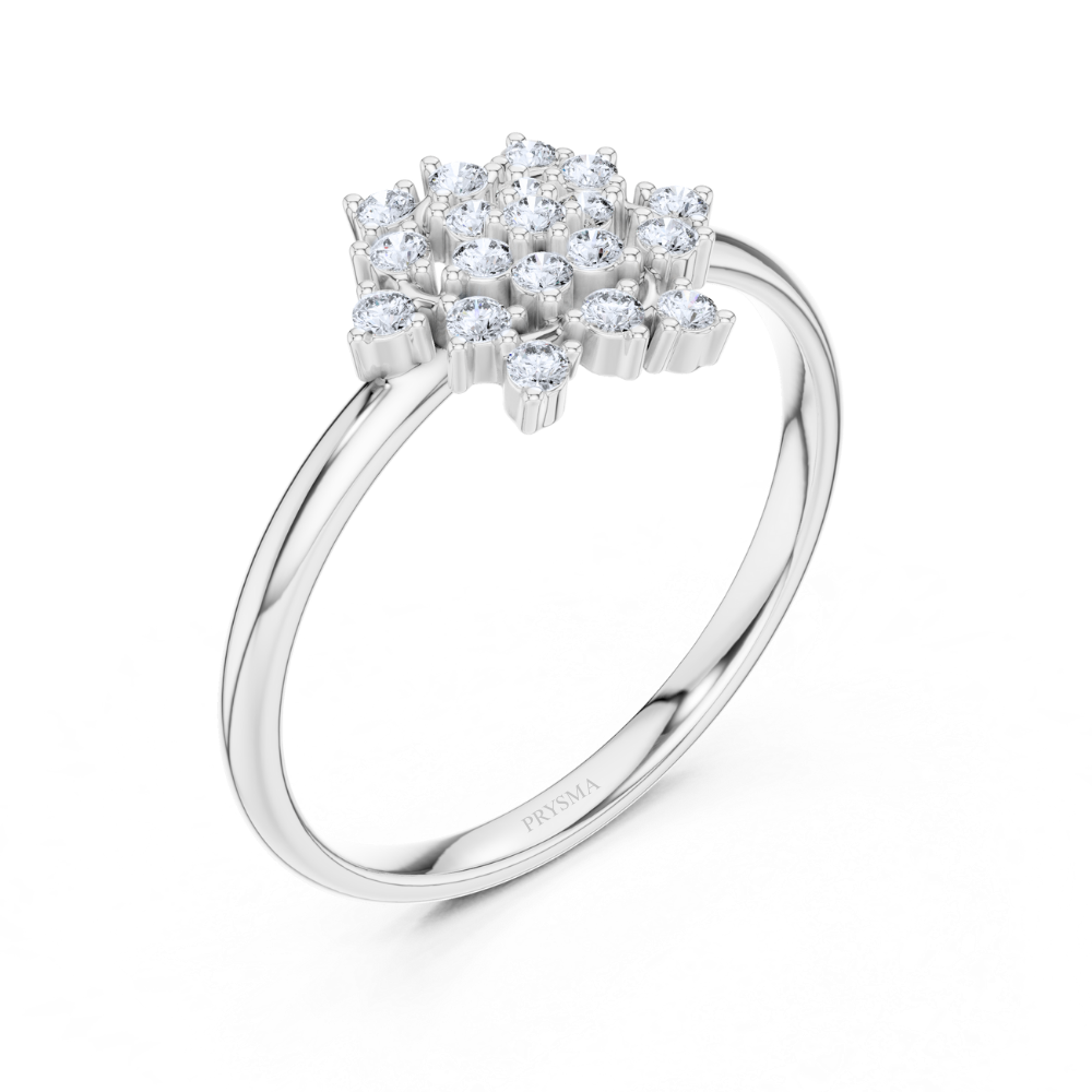 Radiant Snowflake Diamond Ring