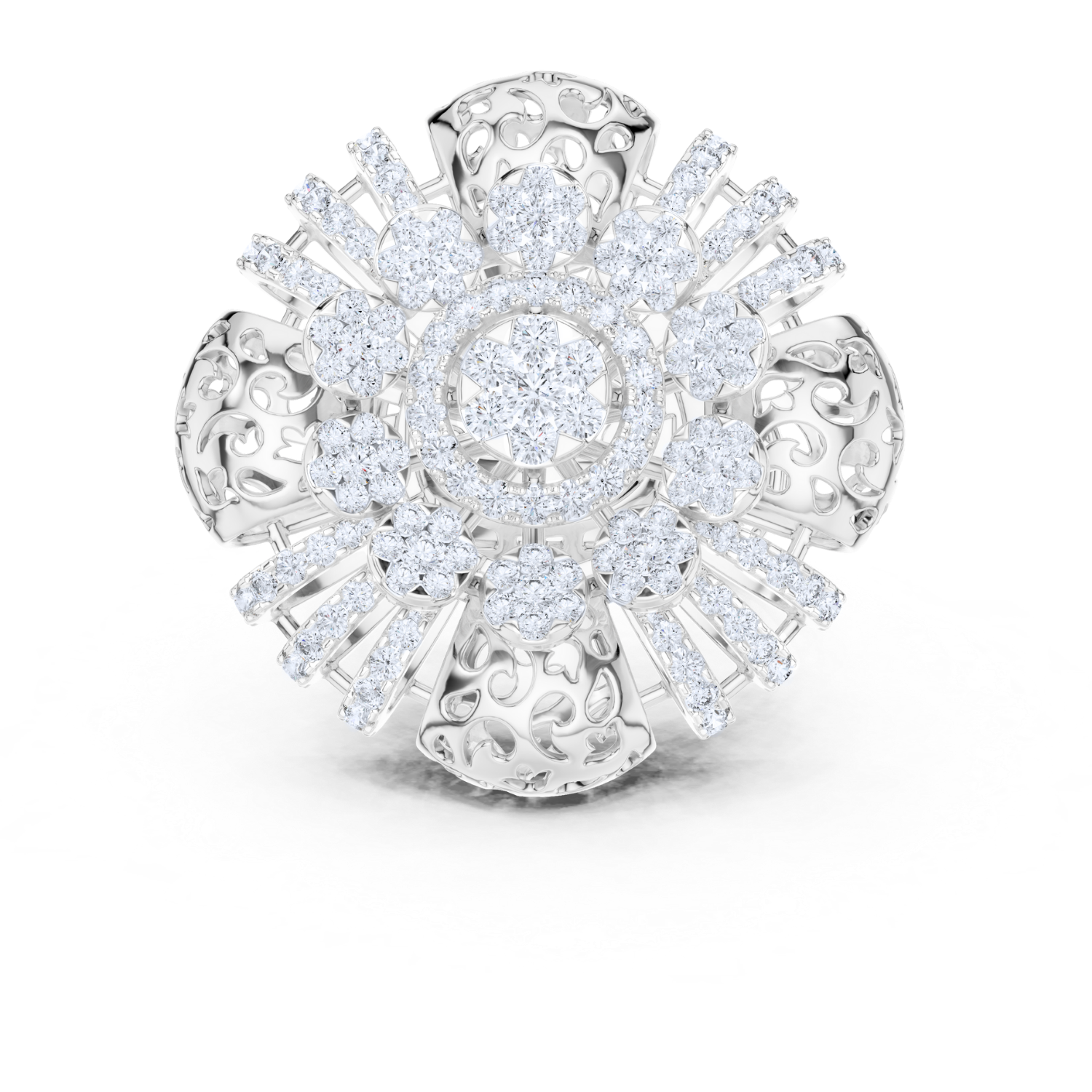 Regal Bloom Diamond Cocktail Ring