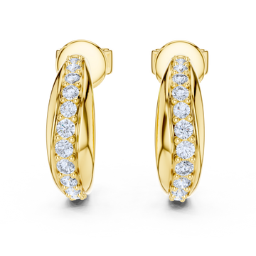 Classic Diamond Hoop Earrings
