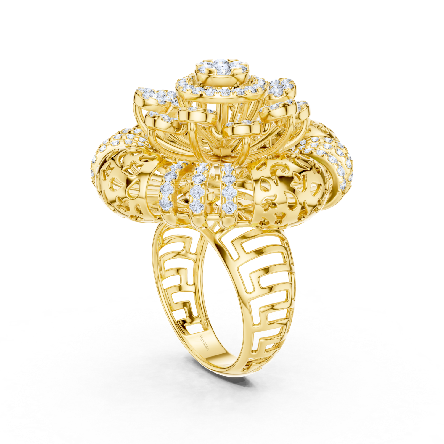 Regal Bloom Diamond Cocktail Ring