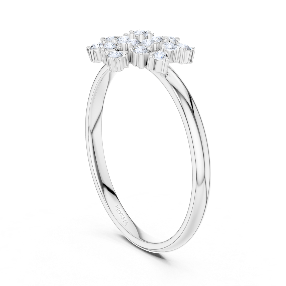 Radiant Snowflake Diamond Ring